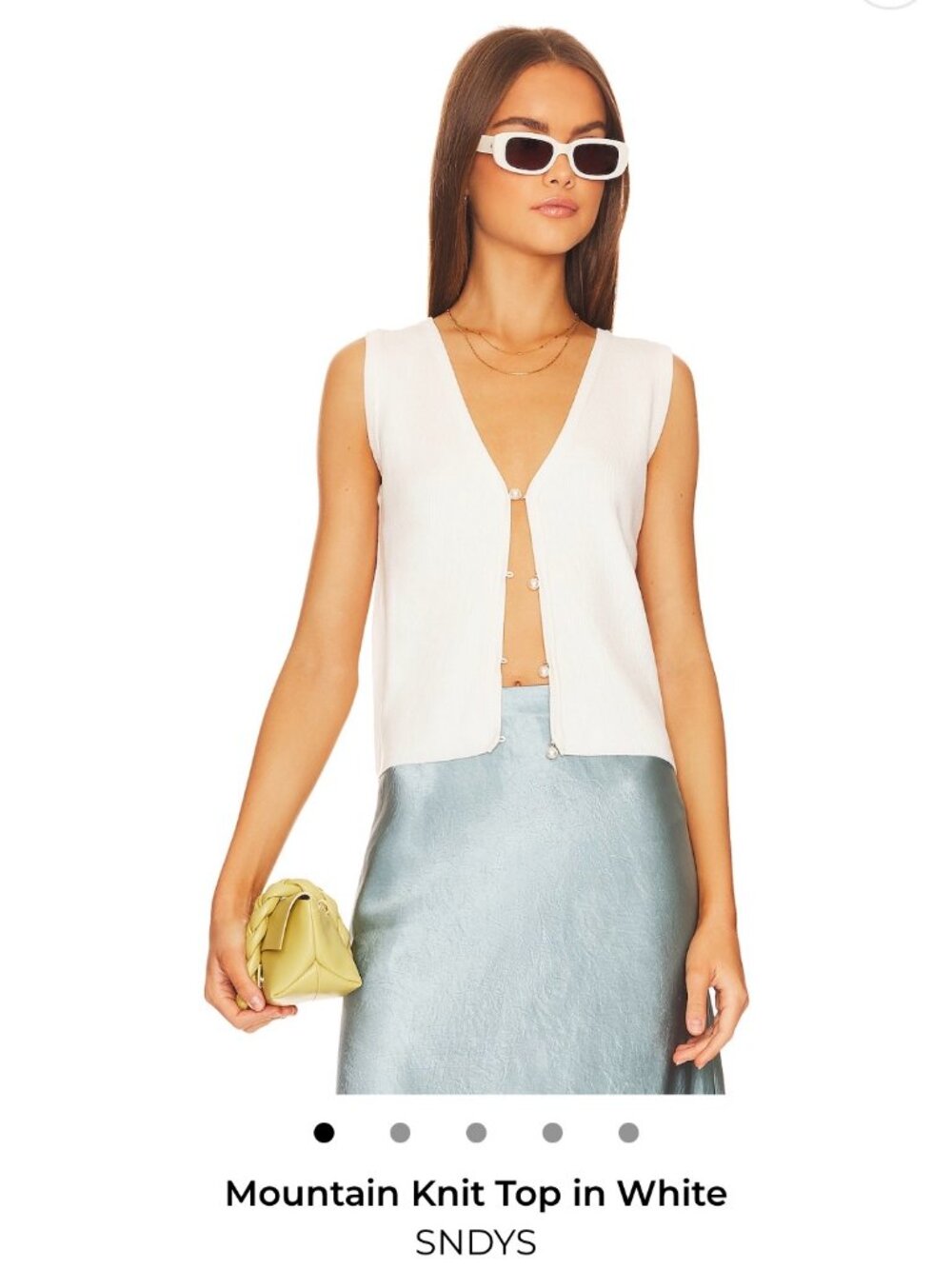 Revolve SYDNYS Mountain Knit Top in White - Size XS